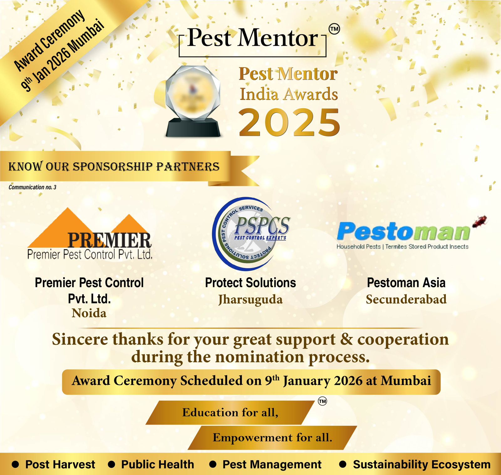 Pest Mentor India Awards 2025 – Showcasing Excellence Across the Pest Management Sector